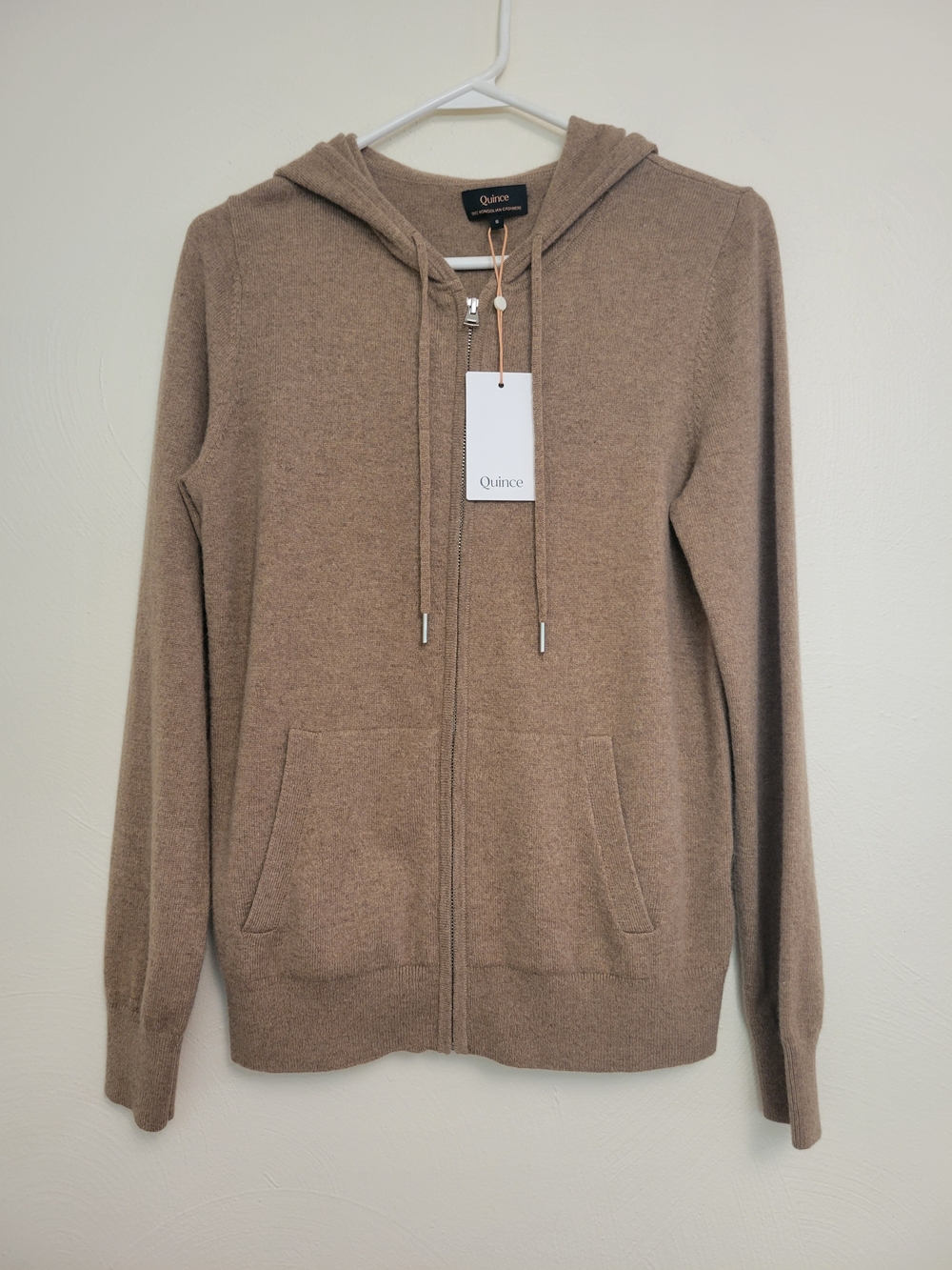 Quince 100% Mongolian Cashmere Zip Up Hoodie Size Small